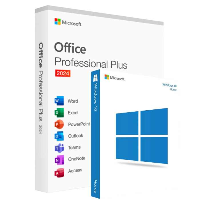 Pack Microsoft Office 2024 Professionnel Plus + Windows 10 Famille – Licences numériques officielles – Téléchargement et activation instantanée - Clickchic